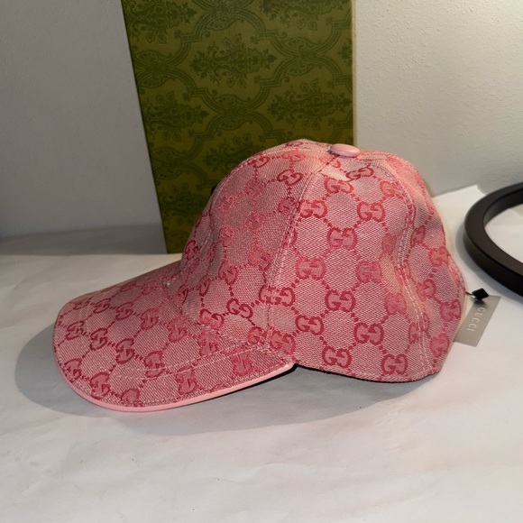 New Gucci Pink Monogram Ball Cap women’s hat - Picture 2 of 5